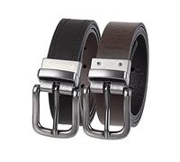Columbia Boys' Big 1" Wide Classic Reversible Belt, Black/Brown Stitch, S