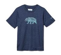 Columbia Boys' Mount Echo Short Sleeve Graphic Shirt, Collegiate Navy/Bearly Stroll, L