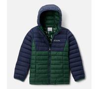 Columbia - Boy's Powder Lite™ II Hooded Insulated Jacket - Rain Forest, Collegiate Navy Size XXS (4-5 years) Boys
