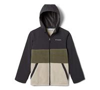 Columbia Boy's Steens Mountain Novelty Hooded Fleece Pullover, Ancient Fossil, Stone Green, Shark, XL