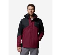 Columbia Bugaboo III Fleece Interchange Hooded Jacket Burgundy Red Black - M