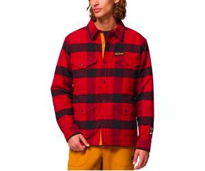 Columbia - Checkered overshirt - High Cascades Shirt Jacket Red Dahlia Tims Buffalo Plaid for Men - Size M Red M