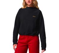 Columbia - Cotton Short Sweatshirt - High Cascades Crop French Terry LS Black for Women - Size S Black