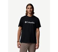 Columbia Men's Basic Logo Tee, Short Sleeve T-Shirt, Black/Gem Columbia, X-Large
