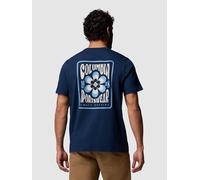 Columbia Mens Regular Fit CSC Outdoor Back Graphic T-Shirt - Colour: 465 Collegiate Navy/Flower Power Badge - Size: XL