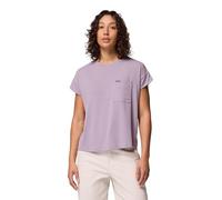 Columbia Daniela Falls SS, Knit Top, Moisture-Wicking Material, Dynamic Stretch Fit, Breathable Side Vent, Chest Pocket, UPF 50 Protection - Women's