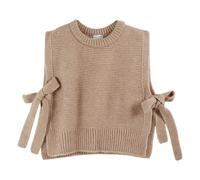 Columbia Extra Fine Merino Wool Sleeveless Sweater Beige