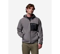 Columbia Mens Fast Trek Overlay Full Zip Fleece Hoodie - Colour: 023 City Grey/ Black - Size: Medium