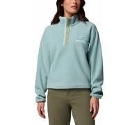 Columbia - Fleece with half-zip collar - Helvetia II Cropped Half Snap Fleece Crushed Blue Safari Marine Light for Women - Size S Blue S