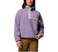Columbia - Fleece with half-zip collar - Helvetia II Cropped Half Snap Fleece Shale Purple Lavender Pearl Ctrn for Women - Size XL Purple XL