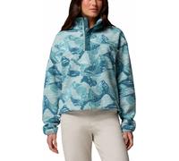 Columbia - Fleece with half-zip collar - Helvetia II Printed Cropped Half Snap Marine Light Sunscape for Women - Size XS - Blue Blue XS