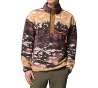 Columbia - Half-pressured printed Fleeces - Helvetia II Printed Half Snap Fleece Camel Brown Sisters for Men - Size XS Brown XS