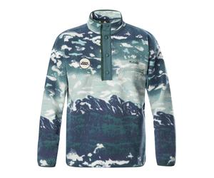 Columbia - Half-pressured printed Fleeces - Helvetia II Printed Half Snap Fleece Crushed Blue Sisters for Men - Size XL Blue XL