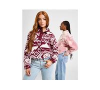 Columbia Helvetia Aztec Fleece - Burgundy - Womens XL