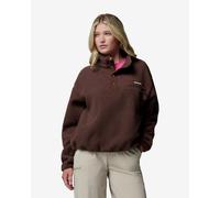 Columbia Helvetia II Cropped Half Snap fleece brown women - M