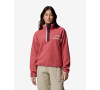 Columbia - Fleece with half-zip collar - Helvetia II Cropped Half Snap Fleece Washed Red Moonvista Dark Stone for Women - Size M Red M