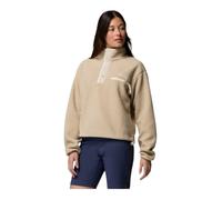 Columbia Helvetia II Cropped Half Snap Fleece Beige White Women - S