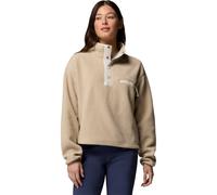 Columbia Helvetia II Cropped Half Snap Fleece Beige White Women - S