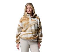 Columbia Helvetia Ii Printed Cropped Half Snap Polyester Women's Beige Fleece Pullover S