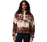 Columbia - Printed half-pressure fleece - Helvetia II Printed Cropped Half Snap Tobacco Sisters Dark Stone for Women - Size XL - Brown Brown XL