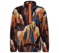 Columbia Mens Regular Fit Helvetia II Printed Half Snap Fleece - Colour: 235 Teak Brown Soarin - Size: Medium