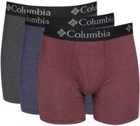 Columbia High Performance Cotton Stretch Boxer Briefs - 3 Pack Men's Underwear for Men, Port Royal/India Ink/Black, 3XL
