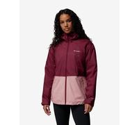 Columbia Women's Inner Limits 3 Jacket, Waterproof Rain Jacket, Rich Wine/Eraser Pink, Large