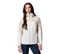 Columbia Women's Inner Limits 4 Jacket, Waterproof Rain Jacket, Sea Salt/Dark Stone/Ancient Fossil, Medium