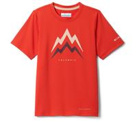 Columbia - Kid's Tech Trail Utility S/S Graphic Crew - Sport shirt size M, red
