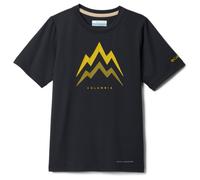 Columbia Youth Boys Tech Trail Utility Short Sleeve Graphic Crew, Technical Short Sleeve T-Shirt, Black/Energetic, Small