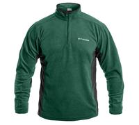 Columbia Men's Klamath Range 2 Half Zip, Fleece Pull Over, Rain Forest, Black, XL