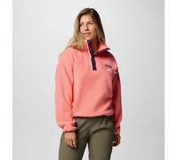 Columbia Large Women's Helvetia II Cropped 1/2 Snap Fleece Pink AL7330-685 New