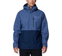 Columbia male Hikebound II Waterproof Hooded Raincoat - L - Navy Mix, Orange Mix,Navy Mix