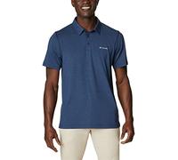 Columbia Men’s Tech Trail Polo Shirt, Sun Protection, Moisture Wicking, Collegiate Navy, 1X Big