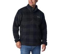 Columbia Men's 1/2 Rugged Ridge II Sherpa Half Snap, Black Check, S