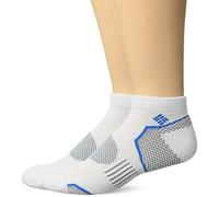 Columbia Men's 2 Pack Balance Point Walking Low Cut Socks Hiking, White, 4.5-12 UK (Pack of 2)
