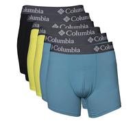Columbia Men's 6 Pack Performance Boxer Brief, Teal/Neon Green/Black, S (Pack of 6)