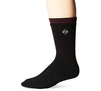 Columbia Men's 92% Acrylic, 7% Polyester, 1% Spandex Casual Sock, Black, 10-13 (Shoe Size 6-12 US (Pack of 2)