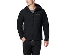 Columbia Men's Ascender Hooded Softshell Jacket Shell, Black, XL