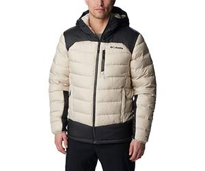 Columbia Men's Autumn Park Down Hooded Puffer Jacket, Dark Stone, Shark, M