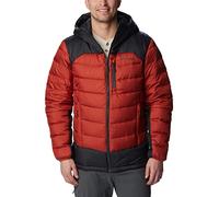 Columbia Men's Autumn Park Down Hooded Puffer Jacket, Warp Red, Shark, M