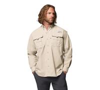 Columbia Men's Bahama II Long Sleeve Shirt, 2024 Fossil, 2X Big