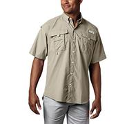 Columbia Men's Bahama II UPF 30 Short Sleeve PFG Fishing Shirt, Fossil, XX-Large