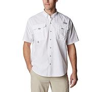 Columbia Men's Bahama II UPF 30 Short Sleeve PFG Fishing Shirt, White/Realtree Edge, XX-Large