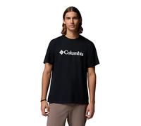 Columbia Men's Basic Logo Tee, Short Sleeve T-Shirt, Black/Gem Columbia, XX-Large