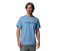 Columbia Men's Basic Logo Tee, Short Sleeve T-Shirt, Rainy Day/Gem Columbia, Medium