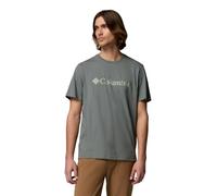Columbia Men's Basic Logo Tee, Short Sleeve T-Shirt, Sedona Sage Gem Columbia, Small