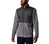 Columbia Men's Basin Butte Fleece Full Zip, Full Zip Fleece Jacket, City Grey/Shark, Size XL