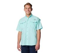 Columbia Men's PFG Bahama II Short Sleeve Shirt, Gulf Stream, 5X