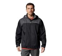 Columbia Men's Big and Tall Glennaker Lake Rain Jacket Shell, Black/Grill, 6X